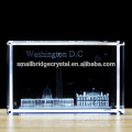 Famous Building 3d laser engraved crystal cube